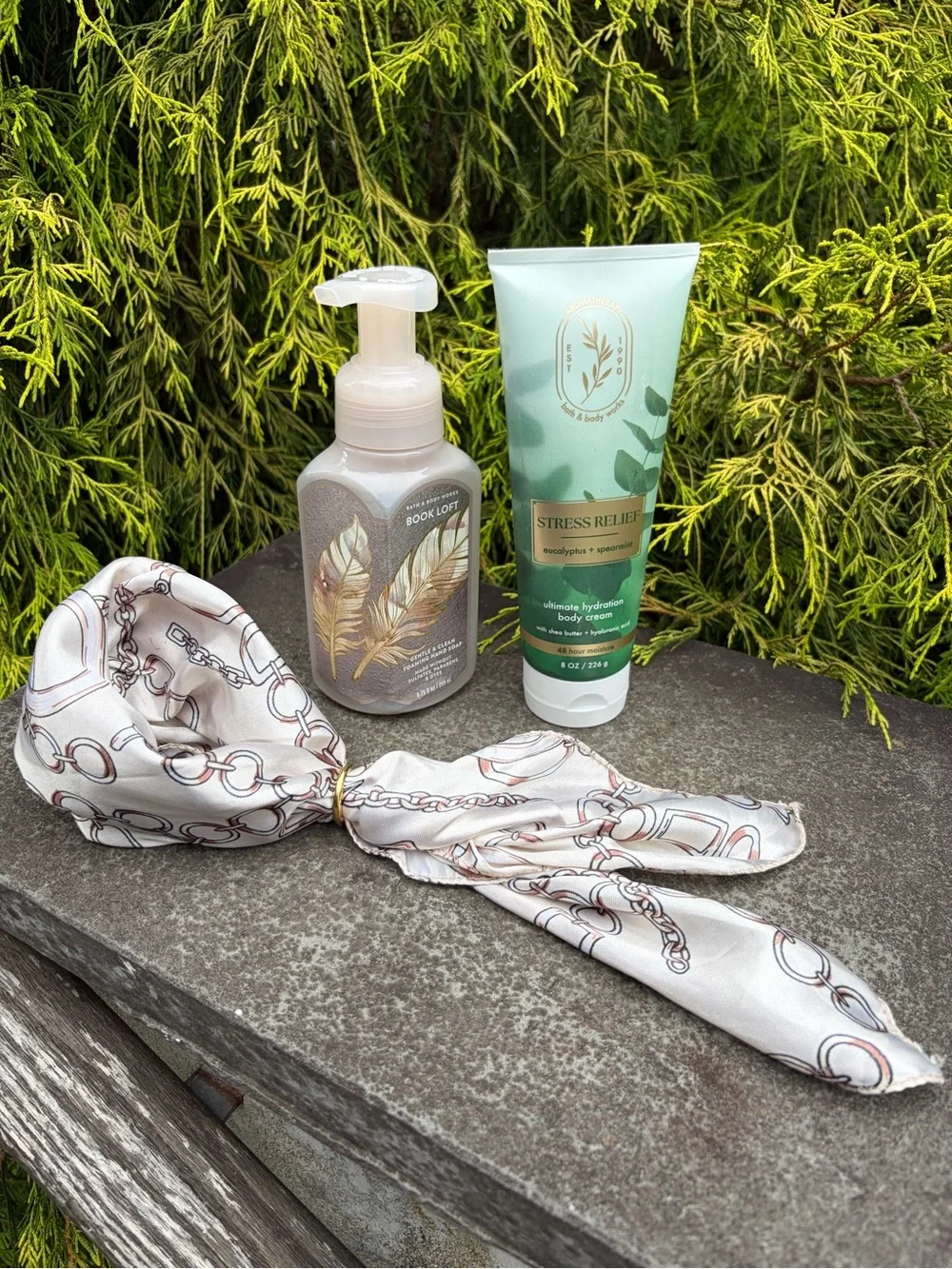 Bath & Body Works Self-Care Gift Set w/ Book Loft, Stress Relief & Scarf